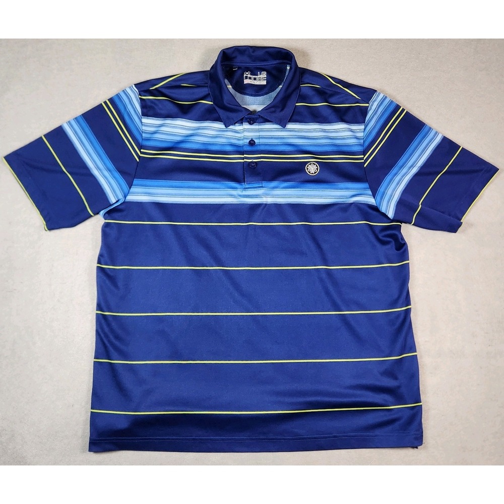 Under Armour Heat Gear Men's Large Short Sleeve Top in Loose Fit Blue Striped